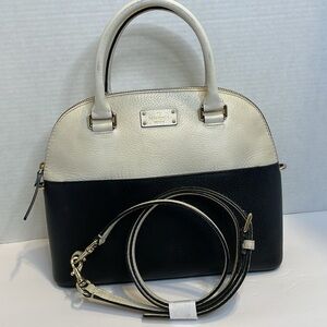 Kate Spade Black and White Women's Bag Leather